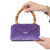 Gucci Mini Thiara Purple Crocodile Leather Top Handle Bag