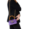 Gucci Mini Thiara Purple Crocodile Leather Top Handle Bag