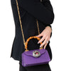 Gucci Mini Thiara Purple Crocodile Leather Top Handle Bag