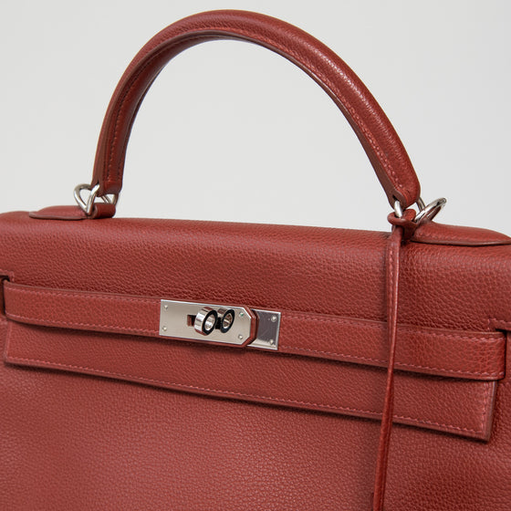 Hermes Kelly 32 Bag In Brique 2004