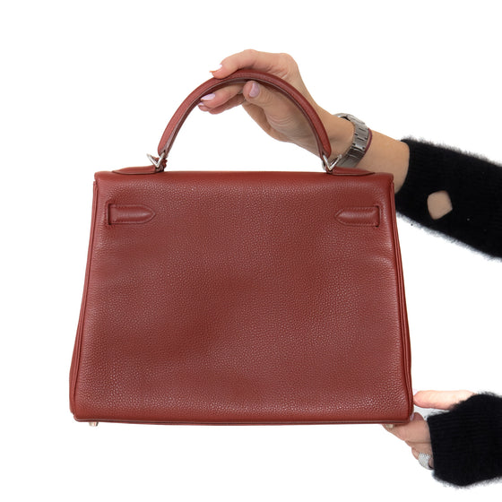 Hermes Kelly 32 Bag In Brique 2004