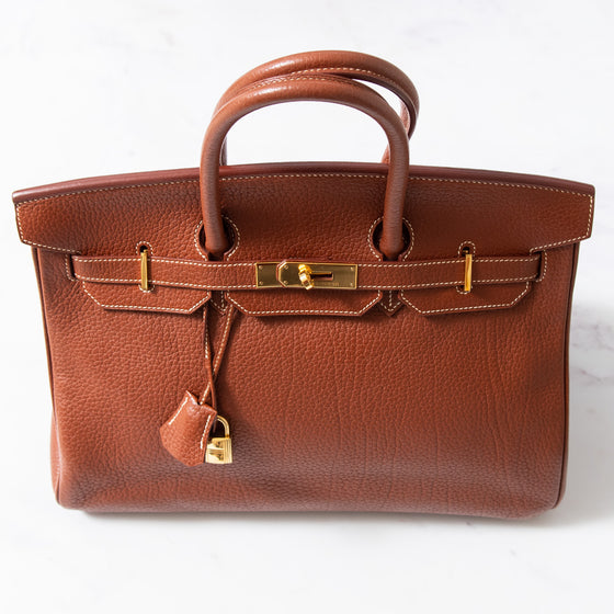 Hermes Birkin 35 In Sienne Togo Leather With Gold Tone Hardware