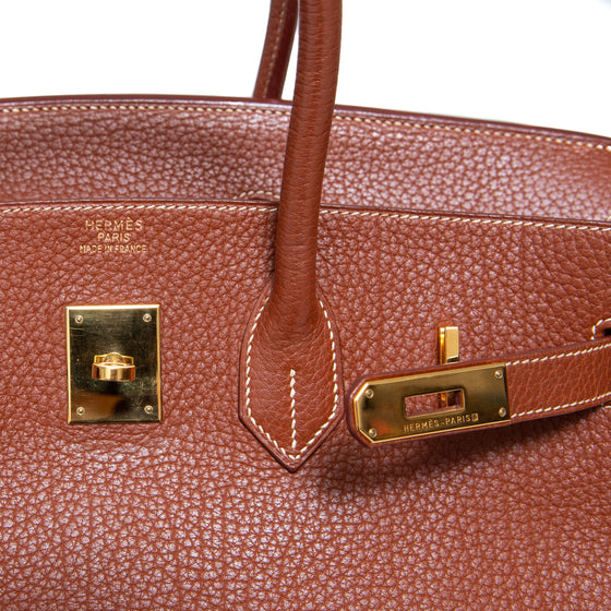 Hermes Birkin 35 In Sienne Togo Leather With Gold Tone Hardware