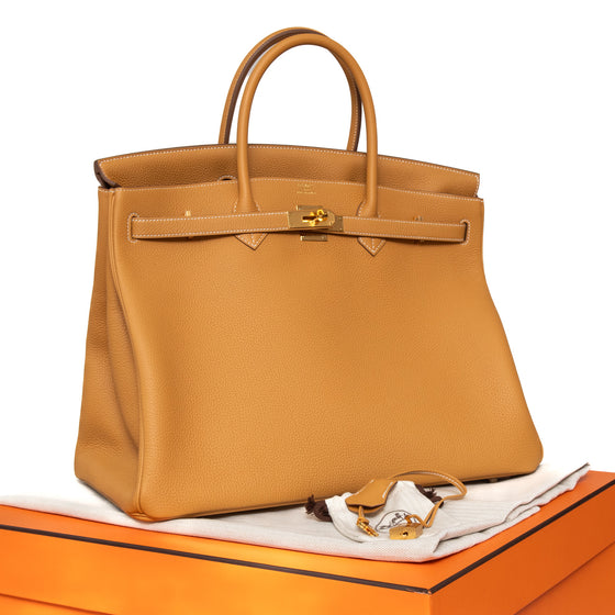 **UNUSED ** Hermes Birkin 40 Natural Sable Veau Togo Leather  Bag 2025