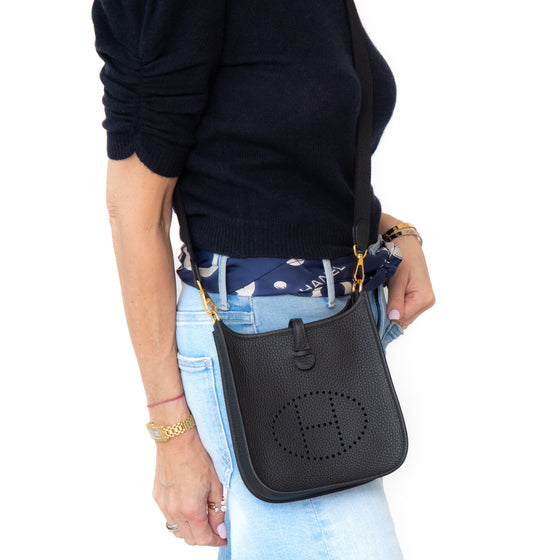 **UNUSED** Hermes Mini Evelyne 16 Black Leather Bag