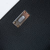 Hermès Kelly Depeches 25 Black Togo Leather And Black Woolycot Pouch