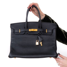  Hermes Birkin 35 In Black Veau Togo Leather With Gold Tone Hardware