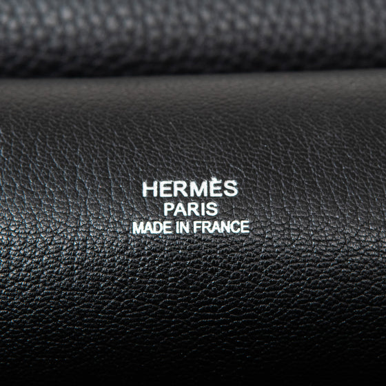 Hermes Jypsiere 34 Black Clemence Leather Crossbody Bag