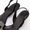 Hermes Crystal Night Black Sueded Heel Pumps
