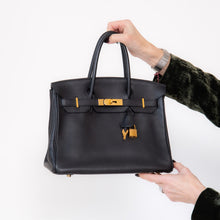  Hermes Black Birkin 30 Veau Taurillon Clemence Leather  Bag