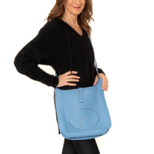  Hermes Blue Jean Leather Evelyne 29 Bag