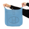 Hermes Blue Jean Leather Evelyne 29 Bag