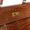 Hermes Vintage Kelly 28 Miel Crocodile Bag