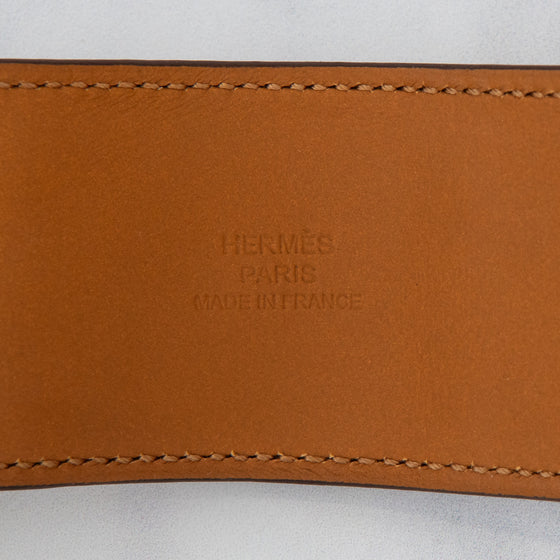 Hermes Etoupe Leather Collier de Chien Bracelet