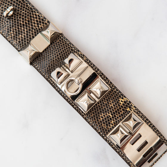 Hermes rood oranje Collier De Chien manchetmaat klein