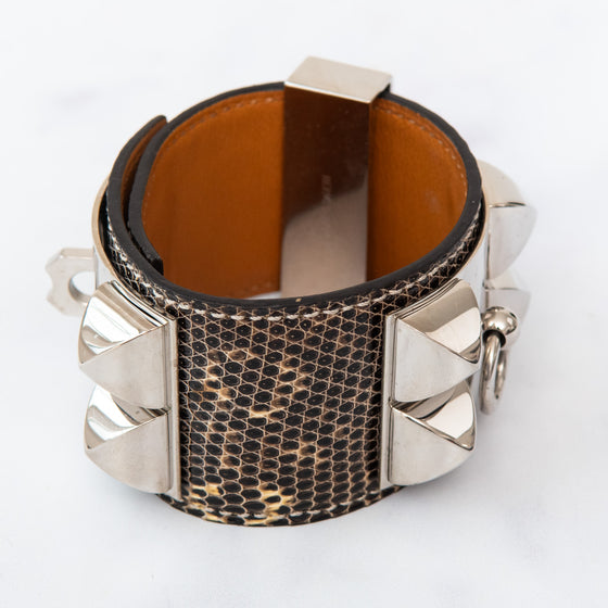 Hermes rood oranje Collier De Chien manchetmaat klein