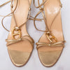 Hermes Chaine d'Ancre Gold Leather Heel Sandals