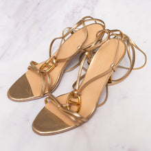  Hermes Chaine d'Ancre Gold Leather Heel Sandals