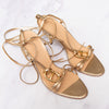 Hermes Chaine d'Ancre Gold Leather Heel Sandals