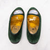 Hermes Green Velvet Flat Pumps
