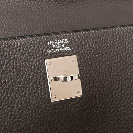 Hermes Kelly 32 Elephant Grey Leather Bag