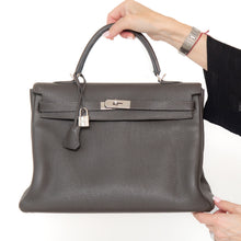  Hermes Kelly 32 Elephant Grey Leather Bag