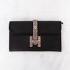 Hermes Black Swift Leather Jigé Élan 29 Touch Clutch Bag