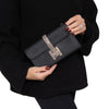 Hermes Black Swift Leather Jigé Élan 29 Touch Clutch Bag