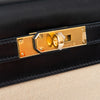 **UNUSED** Hermes Kelly 28 Black Box Leather Bag 2025