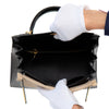 **UNUSED** Hermes Kelly 28 Black Box Leather Bag 2025