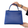 Hermes Kelly 28 Sellier Bleu Electricque Veaux Epsom 2023 Leather Bag