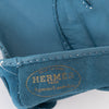 Hermes Blue Jean Leather Clou de Selle Gloves