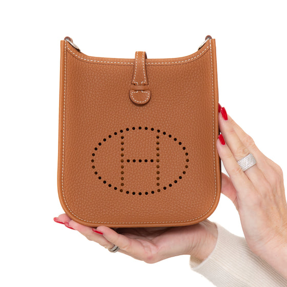 **UNUSED** Hermes Gold Mini Evelyne 16 Amazone Bag 2025