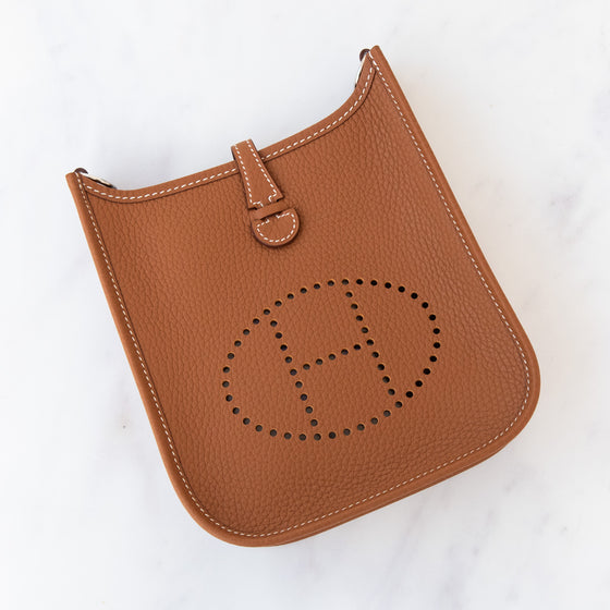 **UNUSED** Hermes Gold Mini Evelyne 16 Amazone Bag 2025