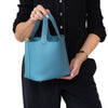 **UNUSED** Hermès  Picotin Lock 18 Bleu Jean Taurillon Clemence Leather Bag