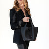 Hermes Picotin Lock 22 Black Clemence  Leather Bag