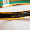 Hermes Pink Gold Plated Cliquetis Bangle