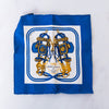 Hermes Silk Brides de Gala Nano Scarf 20 Bleu Vif White Scarf