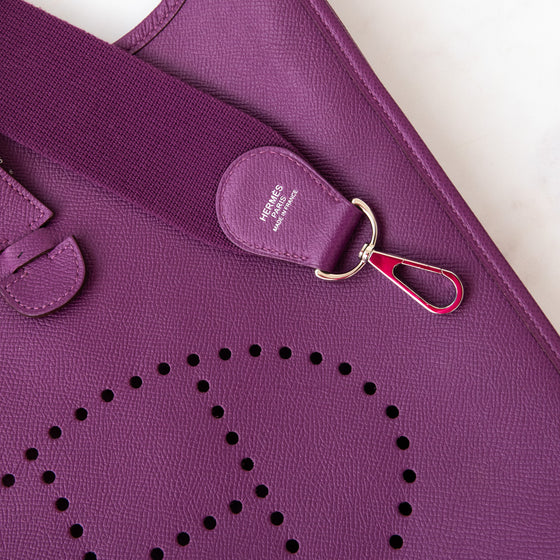 Hermes Purple Evelyne 29 Bag