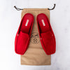 Hermes Red Suede  Slides