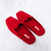 Hermes Red Suede  Slides