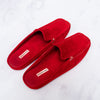 Hermes Red Suede  Slides