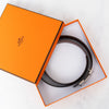 Hermès Reversible H Black And Brown Leather Belt Size 85