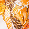 Hermes Rocaille Orange Silk Scarf