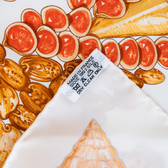 Hermes Rocaille Orange Silk Scarf