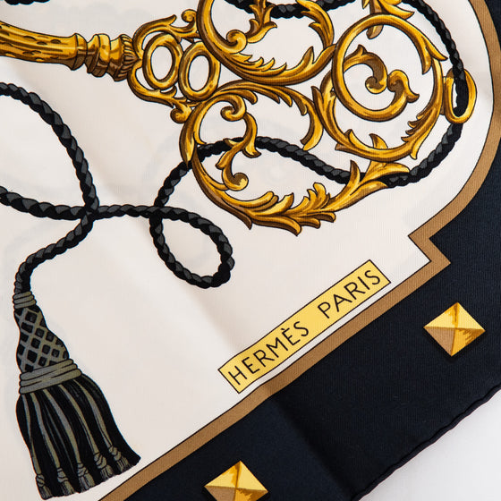 Hermès Les Cles Silk Scarf