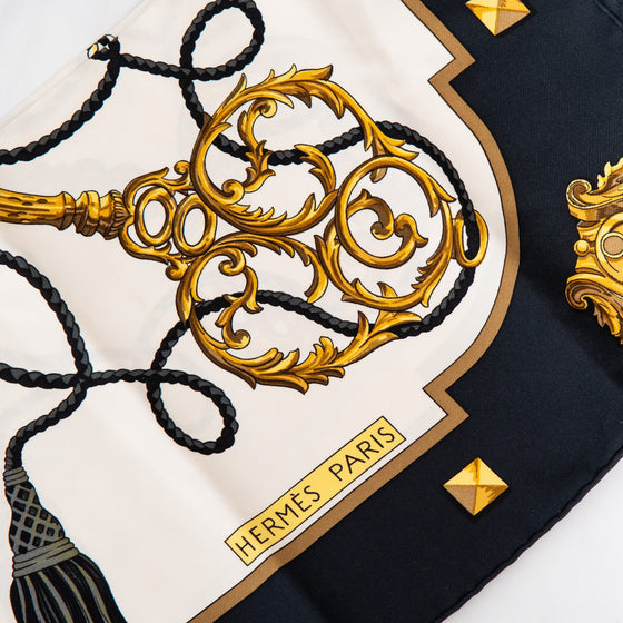 Hermès Les Cles Silk Scarf