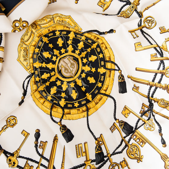 Hermès Les Cles Silk Scarf