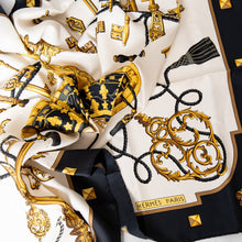  Hermès Les Cles Silk Scarf