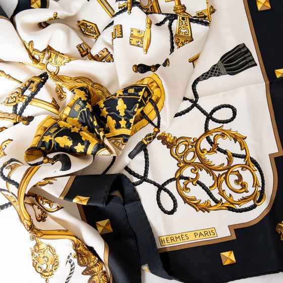 Hermès Les Cles Silk Scarf